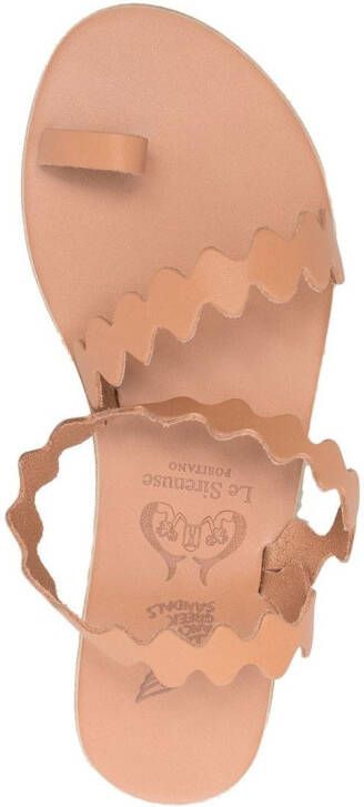 Ancient Greek Sandals Sandalen met gewelfde afwerking Beige