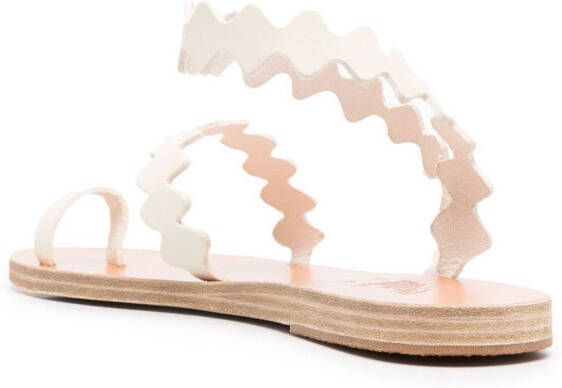 Ancient Greek Sandals Sandalen met gewelfde afwerking Wit