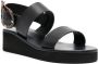 Ancient Greek Sandals 45 mm sandalen met dubbel bandje met sleehak Zwart - Thumbnail 2