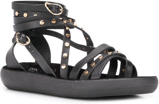 Ancient Greek Sandals Satira sandalen Zwart