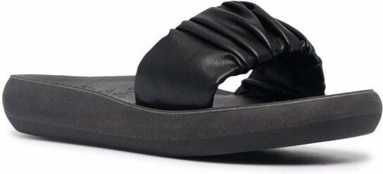 Ancient Greek Sandals Scrunchie Taygete sandalen met open neus Zwart