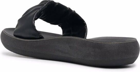 Ancient Greek Sandals Scrunchie Taygete sandalen met open neus Zwart