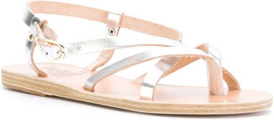 Ancient Greek Sandals Semele flat sandals Metallic