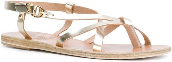 Ancient Greek Sandals Semele flat sandals Metallic