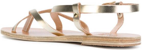 Ancient Greek Sandals Semele flat sandals Metallic