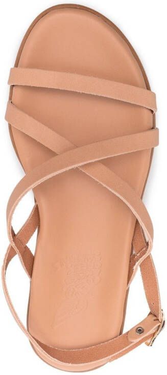 Ancient Greek Sandals Silia sandalen met kruisbandjes Beige