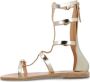 Ancient Greek Sandals Siren leren sandalen met metallic afwerking Beige - Thumbnail 3