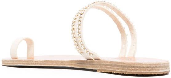 Ancient Greek Sandals Slippers met open neus Wit
