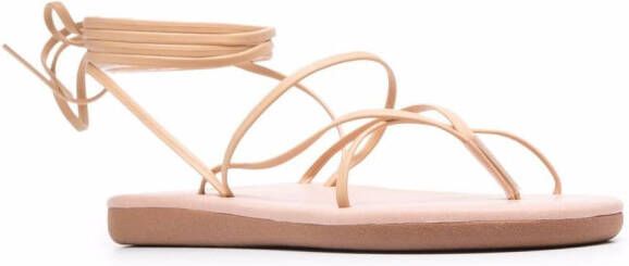 Ancient Greek Sandals String teenslippers Beige