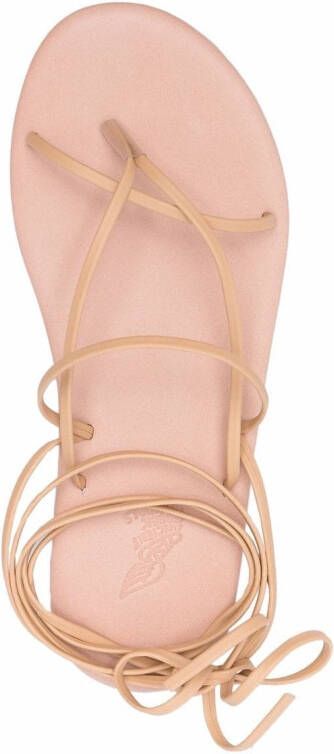 Ancient Greek Sandals String teenslippers Beige