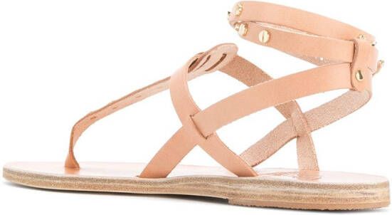 Ancient Greek Sandals studded T-bar sandals Beige