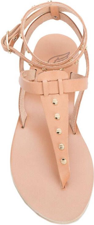 Ancient Greek Sandals studded T-bar sandals Beige