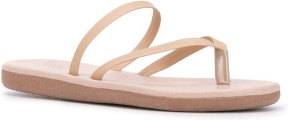 Ancient Greek Sandals Teenslippers met logo Beige