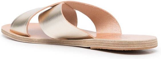 Ancient Greek Sandals Thais slip-on metallic sandalen Bruin