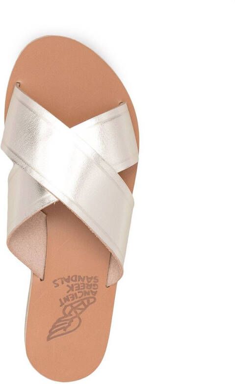 Ancient Greek Sandals Thais slip-on metallic sandalen Bruin
