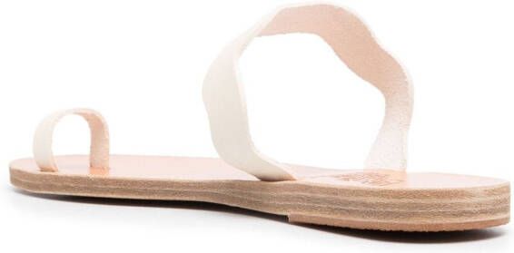 Ancient Greek Sandals Thasos leren sandalen Beige