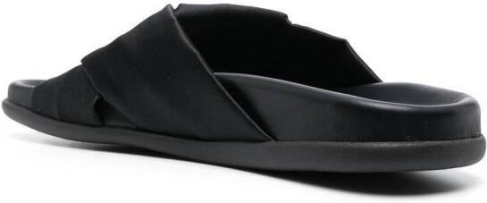 Ancient Greek Sandals Whitney satijnen slippers Zwart