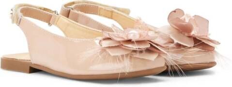 ANDANINES Ballerina's met bloemenpatch Roze