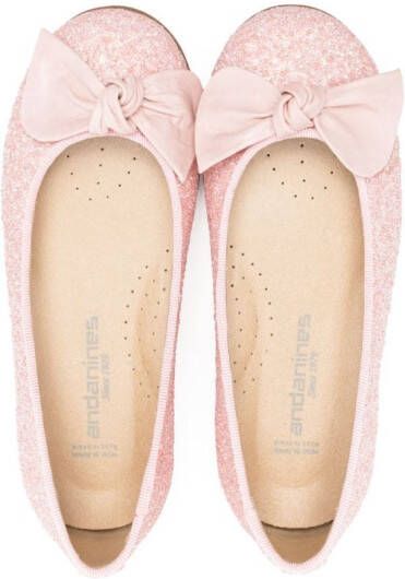 ANDANINES Ballerina's met strikdetail Roze