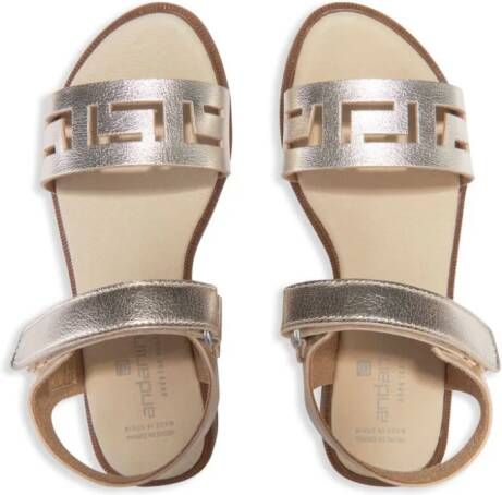 ANDANINES Sandalen met metallic-effect Goud