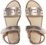 ANDANINES Sandalen met metallic-effect Goud - Thumbnail 4