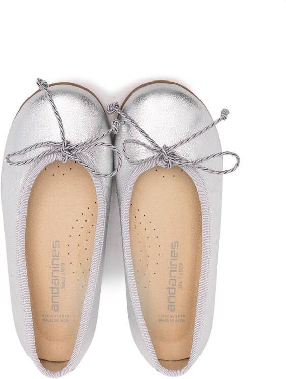 ANDANINES Klassieke ballerina's Zilver