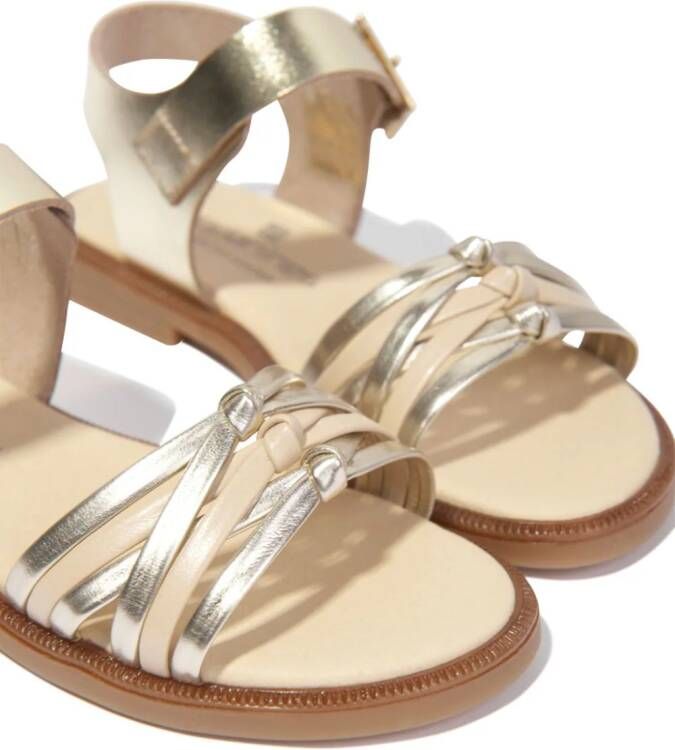 ANDANINES Sandalen met metallic-effect Goud