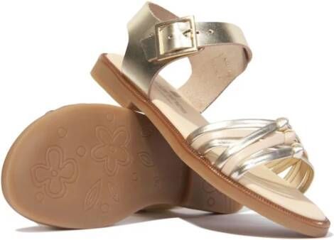 ANDANINES Sandalen met metallic-effect Goud