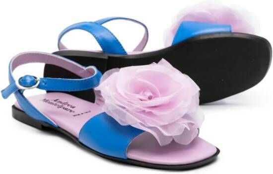 Andrea Montelpare Leren sandalen Paars