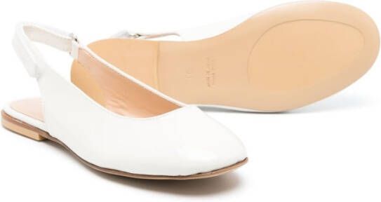 Andrea Montelpare Leren slingback ballerina's Wit