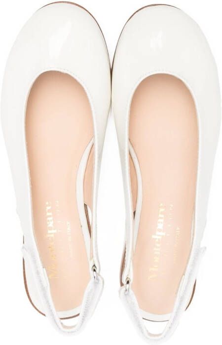 Andrea Montelpare Leren slingback ballerina's Wit