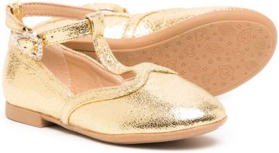 Angel's Face Ashley ballerina's van imitatieleer Goud