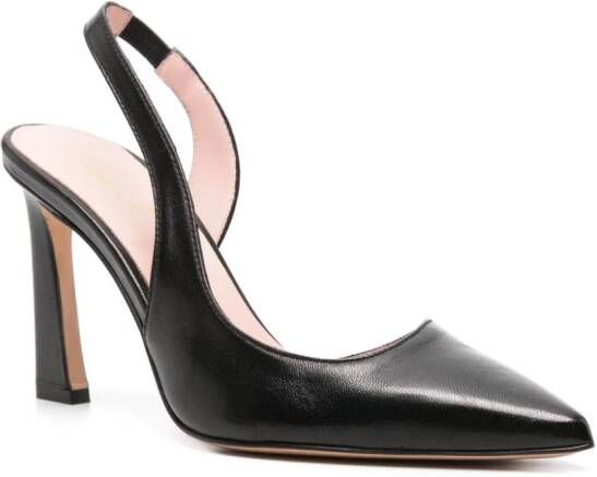 Anna F. Leren slingback pumps Zwart