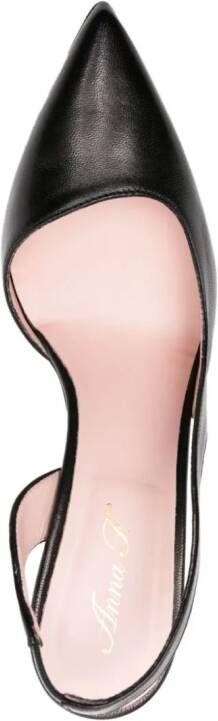 Anna F. Leren slingback pumps Zwart