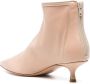 Anna F. Debbie leren enkellaarzen Beige - Thumbnail 3