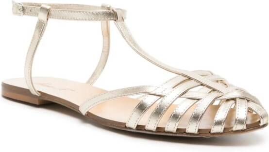 Anna F. 512 leren sandalen Goud