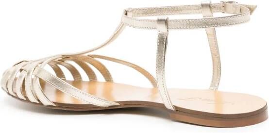 Anna F. 512 leren sandalen Goud