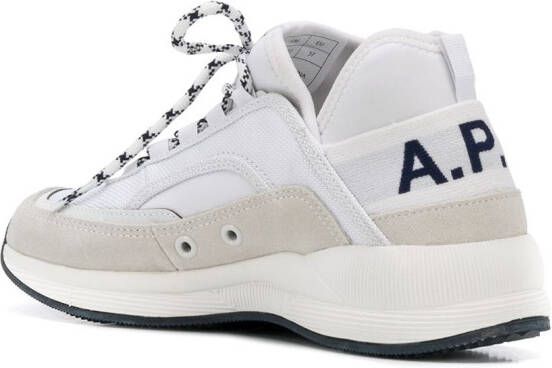 A.P.C. Sneakers met logoprint Wit
