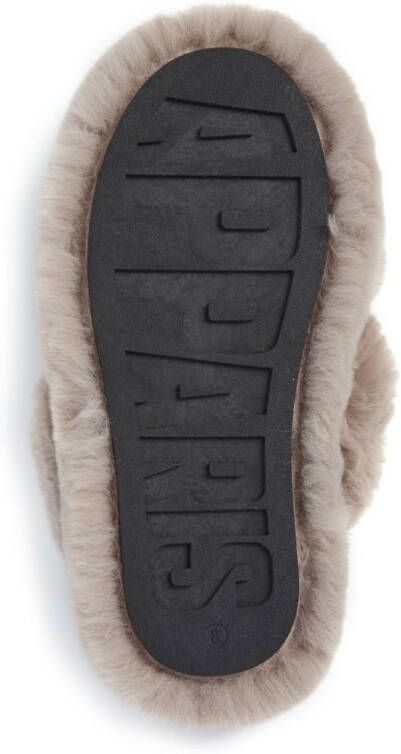 Apparis Biba slippers met imitatiebont Grijs
