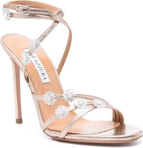 Aquazzura Leren sandalen Metallic