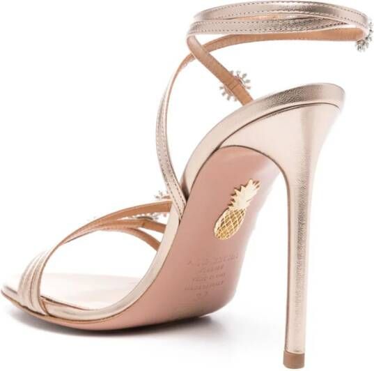 Aquazzura Leren sandalen Metallic