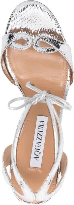 Aquazzura Leren sandalen Zilver