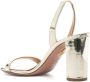 Aquazzura 85mm So Nude metallic leather sandals Goud - Thumbnail 3