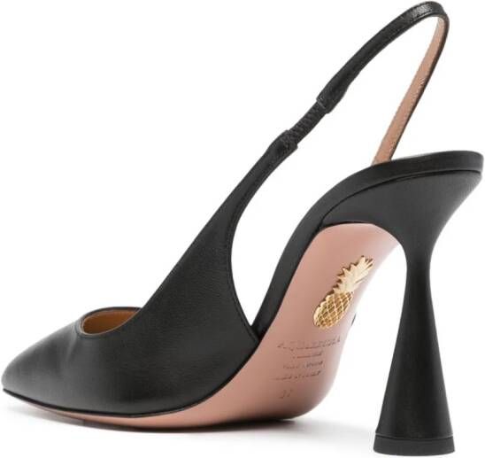 Aquazzura Amore leren pumps Zwart