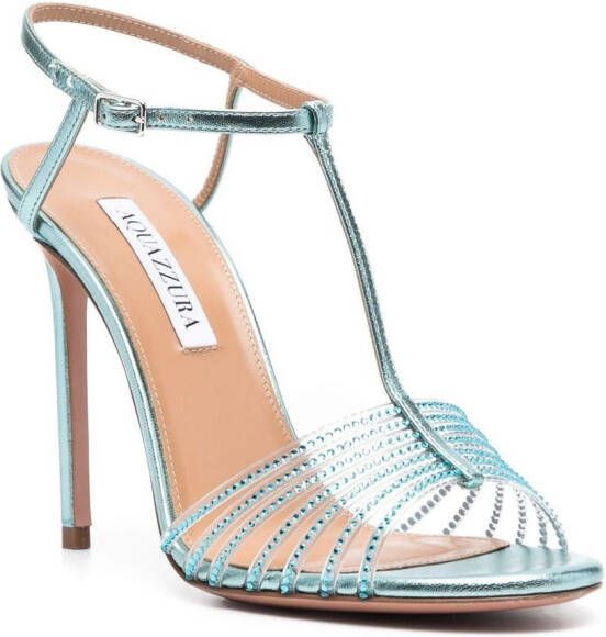 Aquazzura Amore Mio sandalen met kristal Blauw