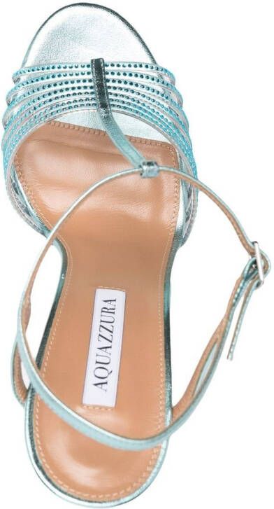Aquazzura Amore Mio sandalen met kristal Blauw
