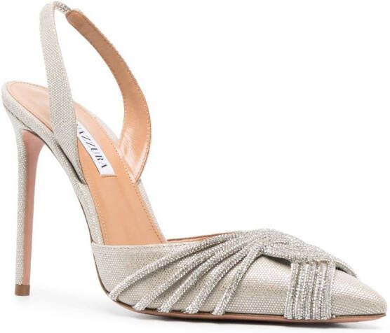 Aquazzura Aqua Gatsby leren pumps Zilver