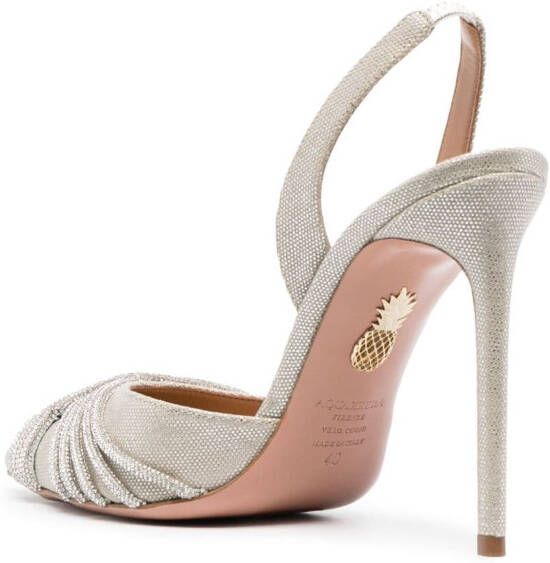 Aquazzura Aqua Gatsby leren pumps Zilver