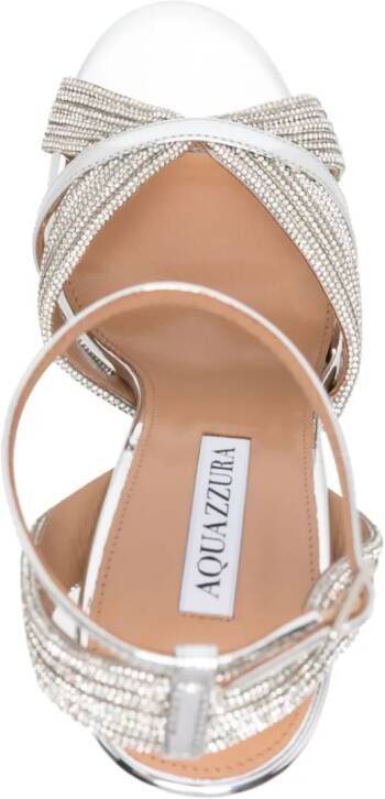 Aquazzura Ari sandalen met plateauzool Zilver