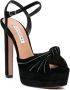 Aquazzura Atelier Plateau fluwelen pumps Zwart - Thumbnail 2